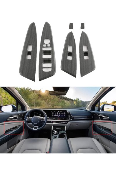 Generic for 2023-2025 Kia Sportage Wood Style Door Window Switch Panel Trim