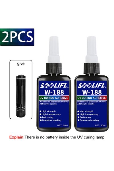 Choice 50ML-2PCS-W-188 W-183 New Strong High Hardness 50ml Clear UV Resin Glu...