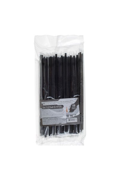 OEM Paie Freddo Reutilizabile Drepte din Plastic Negre Ambalate Individual 4x...
