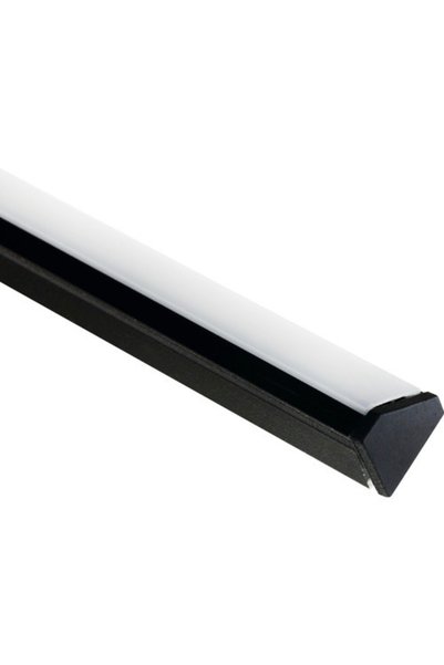 OEM Γωνιακό προφίλ αλουμινίου για ταινία LED LPU18 1μ, μαύρο