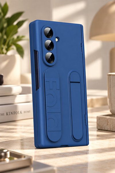bbtech Samsung Galaxy Z Fold 8 Ultra ile Uyumlu MagSafe Özellikli Standlı Bilek Askılı Kılıf