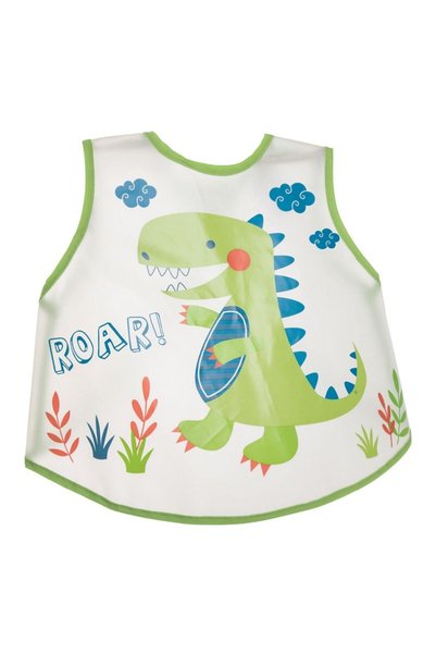 OEM Baveta Transparenta cu Model Dinozaur Verde Bleu "Roar!" 38x31cm