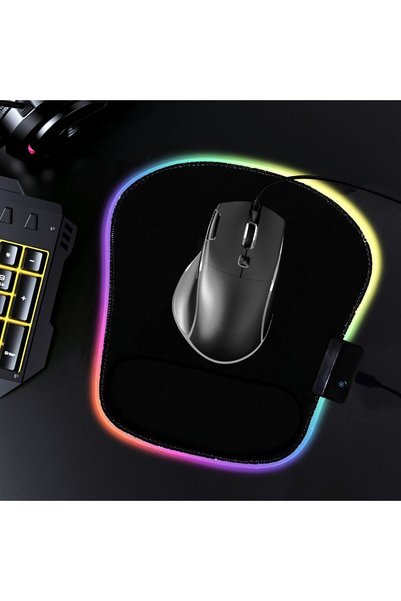 OEM Gaming Mouse Pad cu LED Lumina Colorata Schimbatoare 23,5x21,3cm