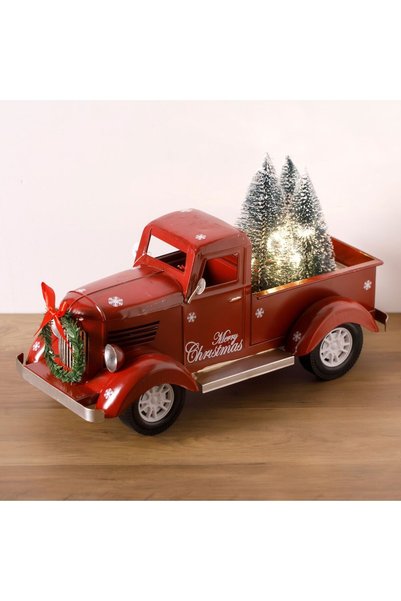 OEM Decorative Christmas Truck with Trees & Lights 35x15x21cm