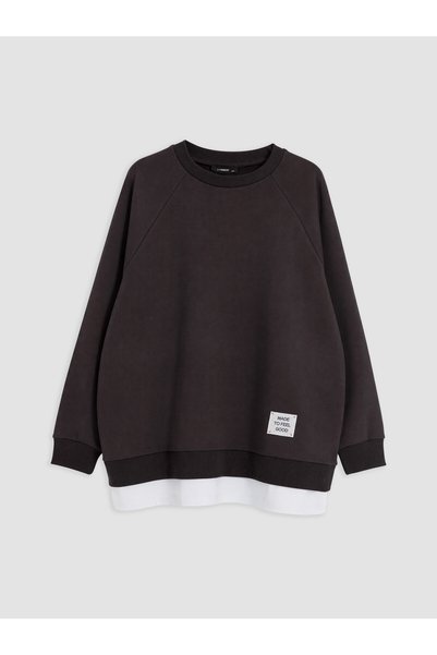 LC Waikiki Peak New Season Brown Plus Size Women's Sweatshirt