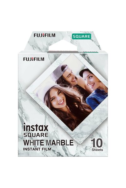 Instax فيلم فوجي فيلم SQUARE أحادي اللون - أسود وأبيض (10 لقطات) - الفيلم فقط