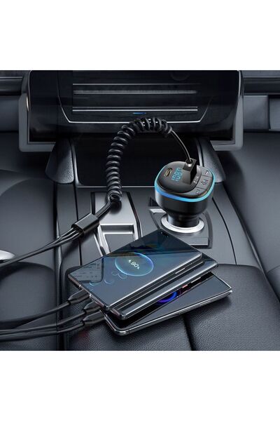 OEM Modulator FM Auto Negru cu Functie de Incarcare 2 in 1 3.1A USB TYPE-C - ...