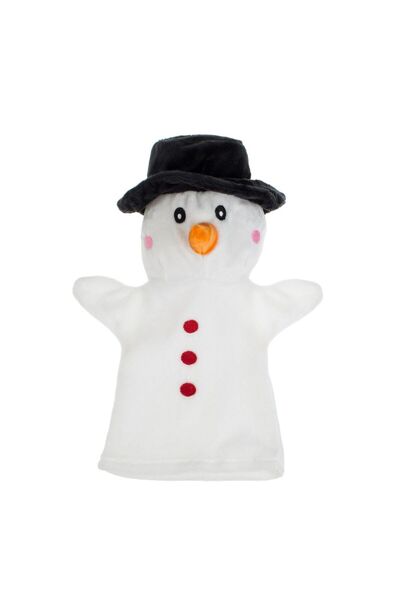 OEM Figurina din Plus Alb Om de Zapada de Craciun pentru Teatru de Papusi 28cm