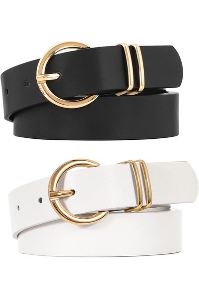 Generic Leather Waist Belt, Women's Chic Faux Leather Waist Belt, Women Leath...