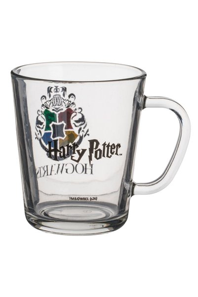 OEM Sticlă transparentă cu mesaj "Harry Potter" și blazon, 360ml