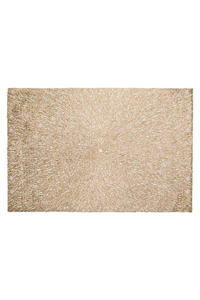 OEM Suport Farfurie din PVC Auriu cu Model de Craciun din Folie 45x30cm