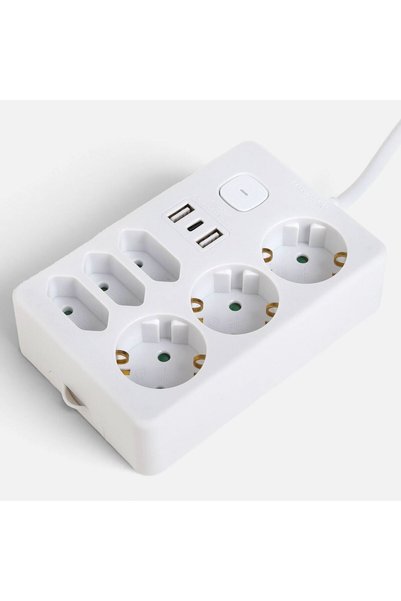 OEM Πολύπριζο με ευρωπαϊκή πρίζα Σούκο και USB