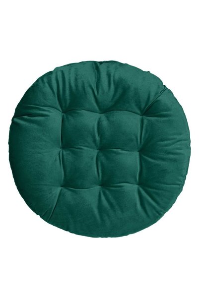 OEM Perna Decorativa de Craciun Verde Velvet Rotunda pentru Scaun Ø40cm