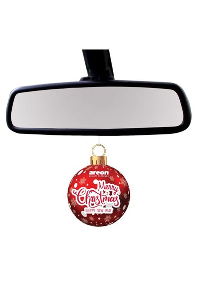 OEM Odorizant Auto Glob Rosu cu Aroma de Mar Scortisoara "Merry Christmas" Ø7cm