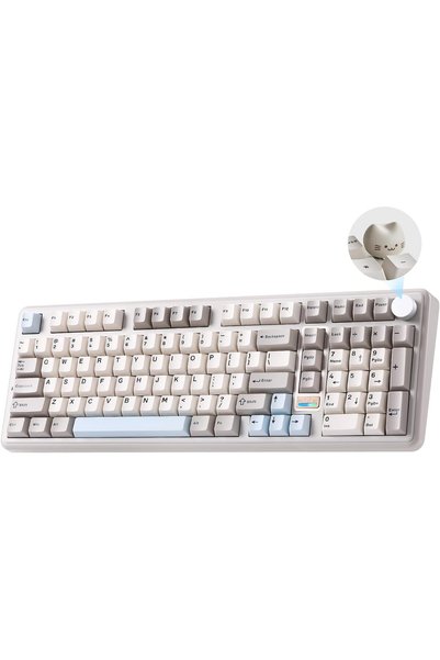 Generic B98 PRO 96% Wireless Mechanical Keyboard(Beige, Milk V2 Switch)