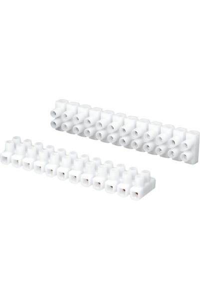 OEM Regletă îmbinare cablu 12x1,5-2,5 mm², pachet 2 bucăți, alb
