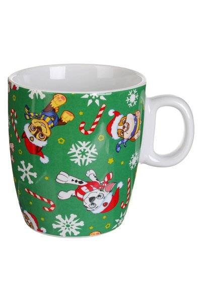 OEM Green Christmas Porcelain Mug with Paw Patrol Pattern 220ml