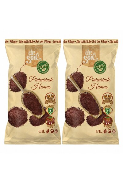 Dr Soil Set humus din scoarță de pin Dr. Soil, 2 × 1 L