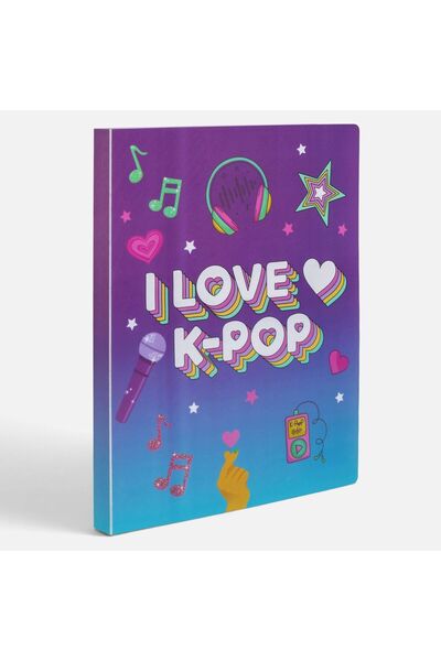 OEM Μπλε Μωβ K-POP "I Love K-POP " Ντοσιέ Α4 & 20 Φύλλα