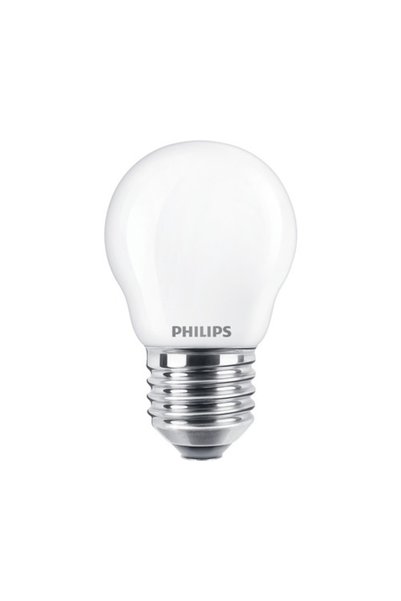Philips Bec LED E27 4,3W 470 lumeni, glob mat P45, lumină caldă