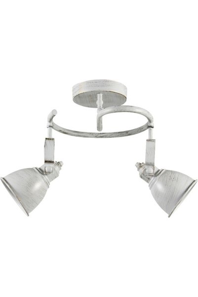 OEM Circle of vintage spotlights Juno E27 max. 2x60W, patinated white