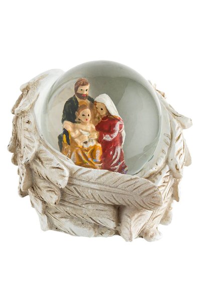 OEM Glob de Zapada Decorativ de Craciun Aripi de Inger Familie 6cm