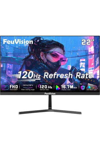 Generic 22 inch Computer Monitor, FHD 1080p, 120Hz PC Monitor, 99% sRGB, 3-Si...