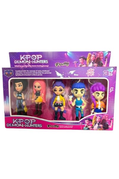 demon hunters Set K-Pop, 5 figurine cu breloc, personaje diverse, multicolor,...