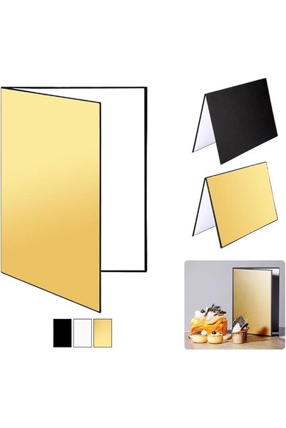 Goodern Light Reflector Photography Cardboard,3-in-1 A4 Folding Photography R...