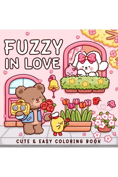 Generic Cozy Coloring Book for Adults and Teens Featuring Little Fuzzy Animal...