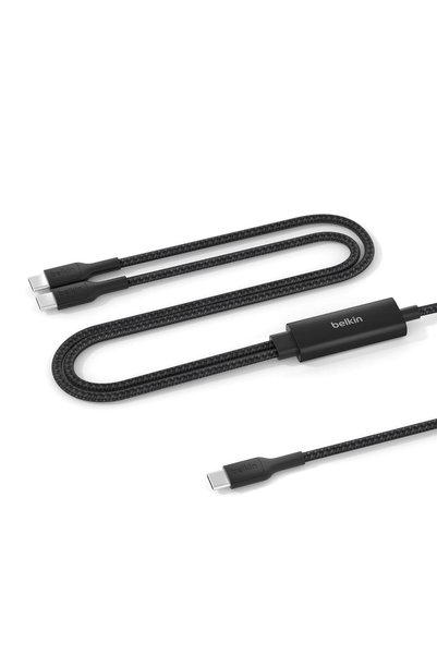 Generic كابل شحن BoostCharge Pro، (2 في 1)، USB-C إلى USB-C بقوة 140 واط، سلك...