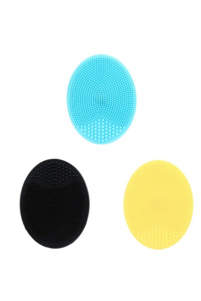 Choice Blue-Yellow-Black Silicone Face Cleansing Brush Facial Deep Pore Skin ...
