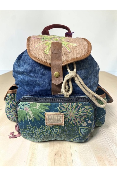 Old Cotton Quality Single Eyed Vintage Casual Design Unisex Backpack Daily Sc...