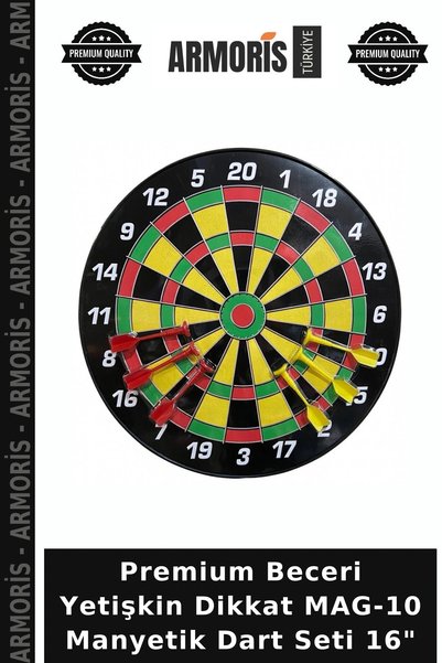 Armoris Premium Beceri Yetişkin Dikkat MAG-10 Manyetik Dart Seti 16"