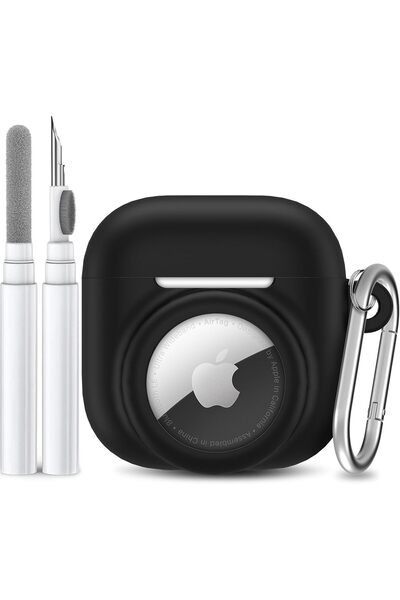 Generic حافظة سيليكون 2 في 1 لسماعات AirPods 4 وAirTag - غطاء واقي مضاد للصدم...