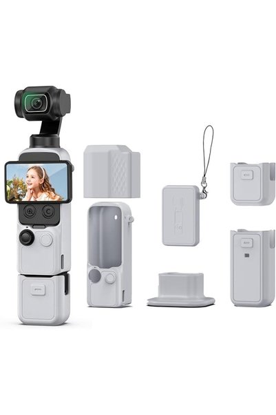XICEN حافظة سيليكون 6 في 1 لـ DJI Osmos Pocket 4، مجموعة غطاء حماية كاملة مع ...