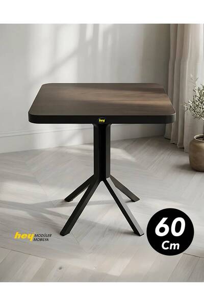 hey modüler mobilya 60 cm Zeren Kare Aral Ceviz Mutfak Yemek Masası Balkon Ma...