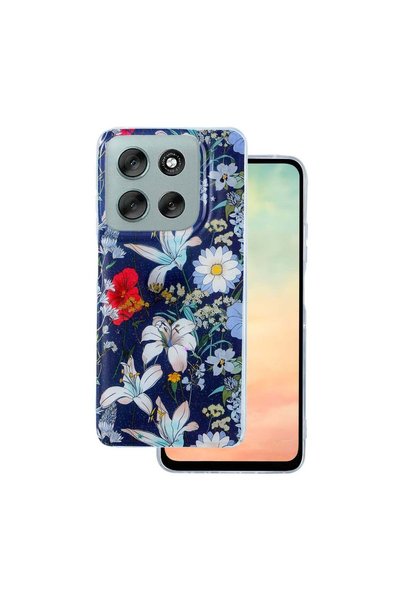 Inkora Husa Glow Glam pentru Motorola Moto G86 Albastru