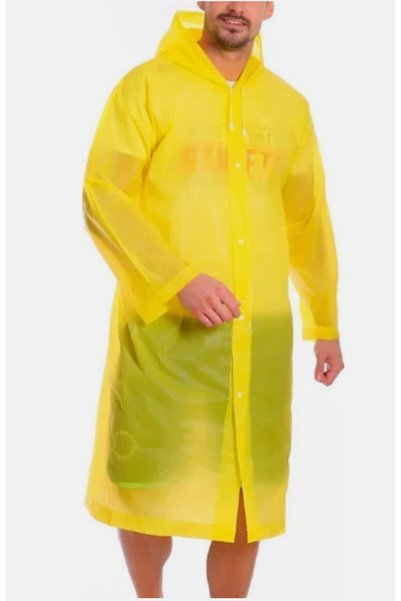 YEB Women's Men's Raincoat with Umbrella Hood and Snap Fasteners