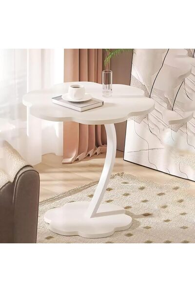 Generic طاولة جانبية صغيرة على شكل زهرة بتصميم حرف C، طاولات جانبية صغيرة لغر...