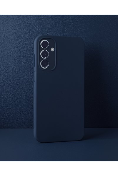 teknodayım Samsung Galaxy A55 5g Case First Silicone - Navy Blue