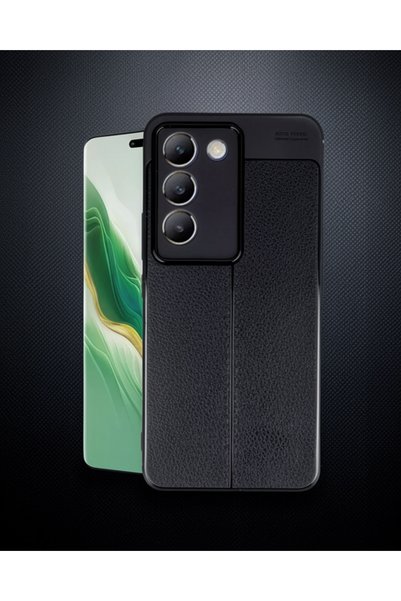 teknodayım غطاء حماية لهاتف فيفو V30 لايت 4G مع تركيز تلقائي - أسود