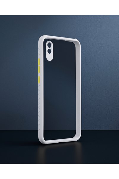 teknodayım غلاف هاتف Xiaomi Redmi 9a مصنوع من السيليكون الشفاف - أرجواني