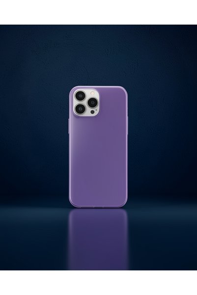 teknodayım Apple iPhone 13 Pro Max Case Pc Hard Transparent Cover - Purple