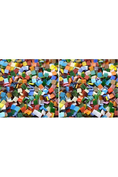 Generic Mosaic Tiles (Assorted Colors,800 Pieces,500g/1.1lbs) (Pack of 2)