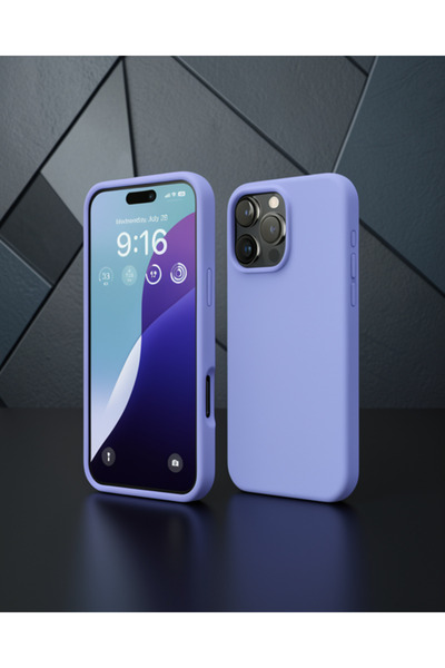 Generic Brand Apple iPhone 16 Pro Max Case Nano Velvet Silicone - Lilac