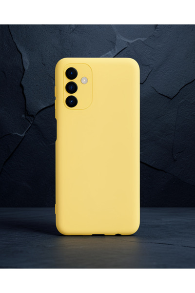 teknodayım Samsung Galaxy A24 4g Case Nano Velvet Silicone Inside - Yellow