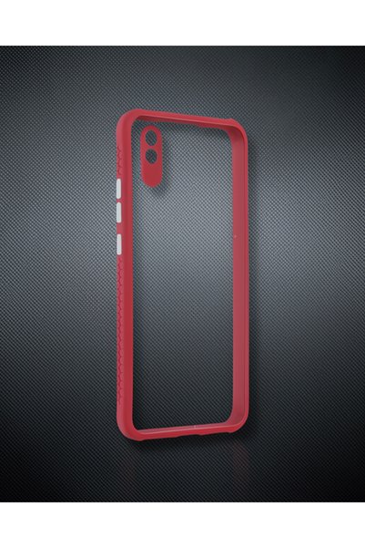 teknodayım غلاف هاتف Xiaomi Redmi 9a مصنوع من السيليكون الشفاف - فوشيا