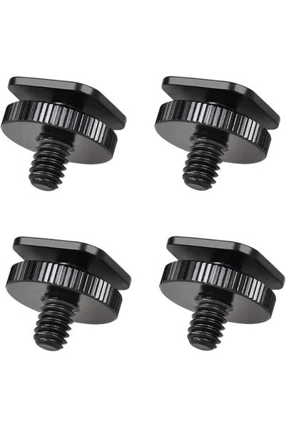 Aputue Camera Adapter Screw, 4 Pack 1/4 Inch Hot Shoe Adapter Mount Screw, Co...