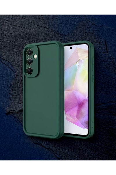 teknodayım Samsung Galaxy A56 Case Viera Silicone - Dark Green